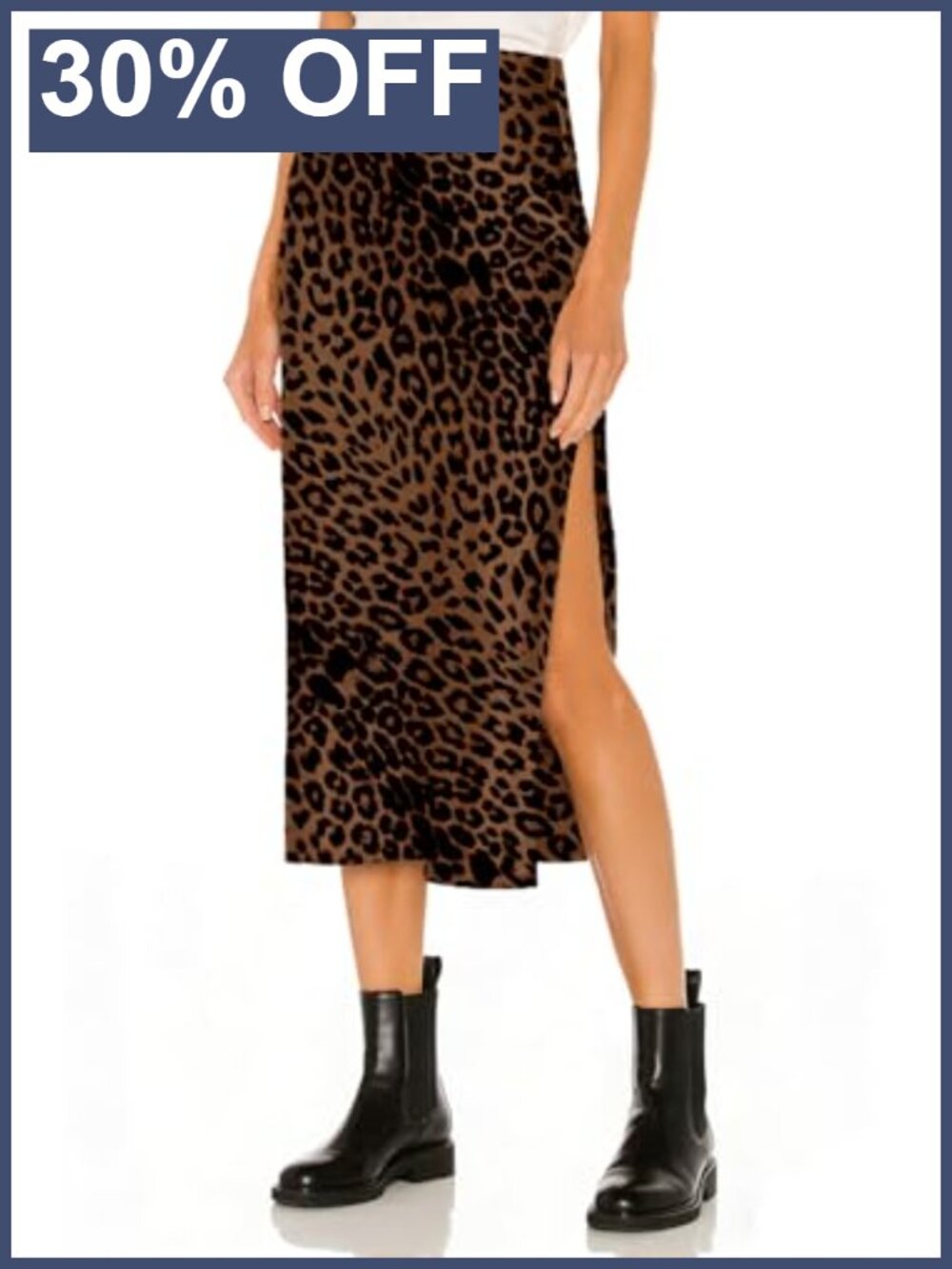 Satin Silk High Waist Slit Midi Skirt Elastic Waistband Flowy A-Line